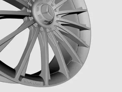 wheels 2018 Mercedes S AMG 3D model