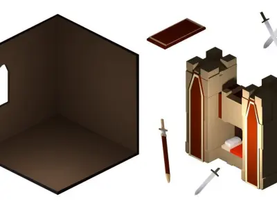 create your own low poly home Low-poly 3D model