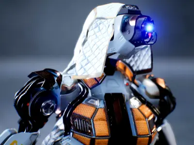 Sci-fi Robot Low-poly 3D model