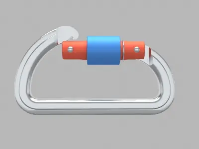 Carabiner metal 3D model