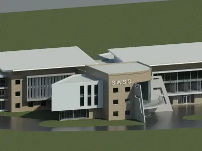 Office Building Low-poly 3D model