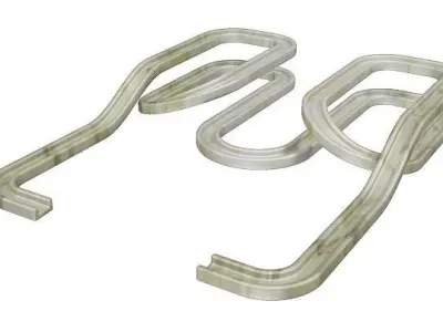 Cartoon Race Track Low-poly 3D model