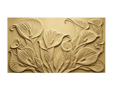 3D CNC Wall Panels Modern Wall Decor Model 02 3D model