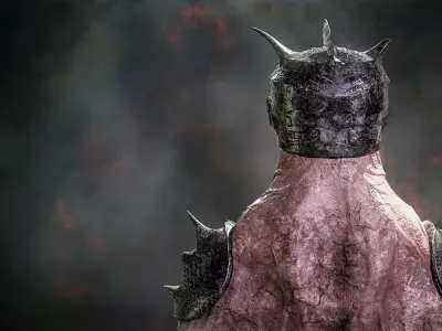 Reptile Bust Sketch 3D model