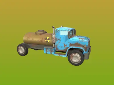 3D Old Truck Low-poly Low-poly 3D model
