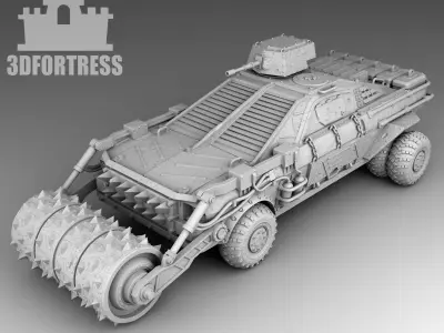 Spiked roller 3D print model