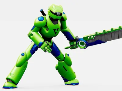 BATTLE DROID ZHOUMI  Rigged for Unreal Engine - Unity - MIXAMO  3D model