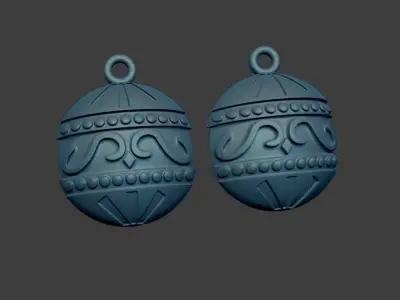 Christmas Ornament Earrings 3d Model 3D print model