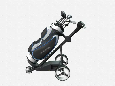 Golf Course Trolley Low-poly 3D model