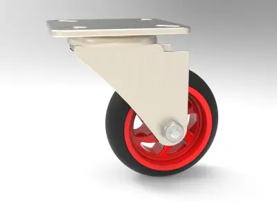 Caster Wheel 3D model