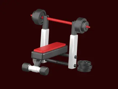 3D Gym and Fitness 3D model