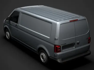 Volkswagen Transporter Van L2H1 T61 2020 3D model