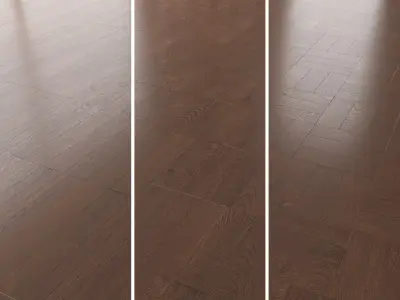 Parquet Oak Seal Brown WWL set 3 3D model