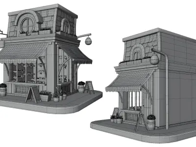 Bakery House Model 3D model