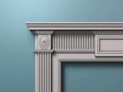 Georgian style fireplaces series No2 3D model