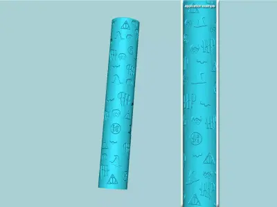 Texture Roll 77 Harry Potter Negative - Fondant Decoration Maker 3D print model