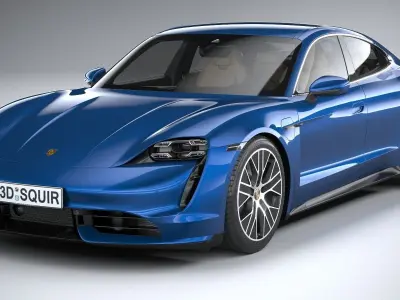Porsche Taycan Turbo 2020 3D model