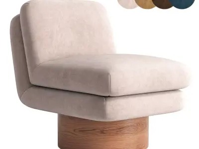 Odeon Swivel Accent Chair 3D model