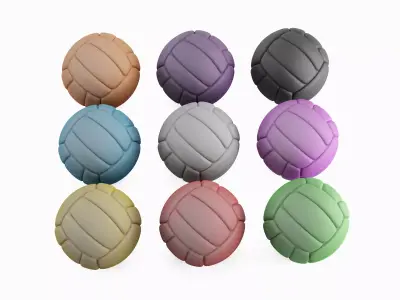 Simple Volleyball Ball Set 3D model