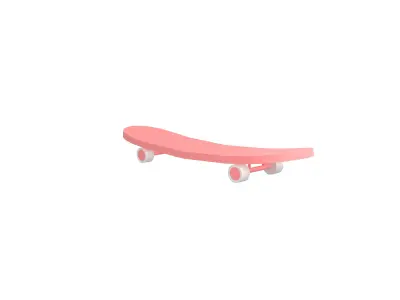 Skateboard v1 007 Low-poly 3D model