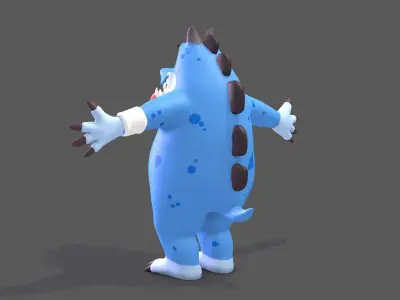 Cartoon Monster Low-poly 3D model