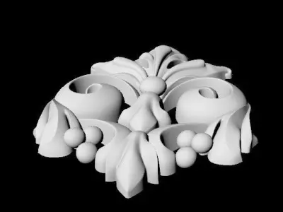 Central decor ornament for furniture 3D model 219