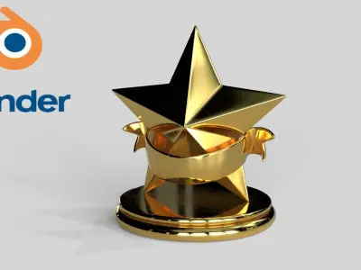 Award Trophy 03 Low-poly 3D model