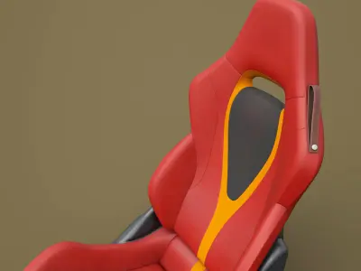 Sportcar Seat 3D model