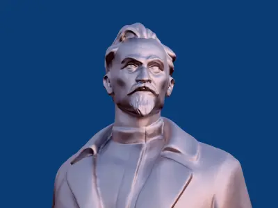 Felix Dzerzhinsky Statuette with Pedestals  3D print model