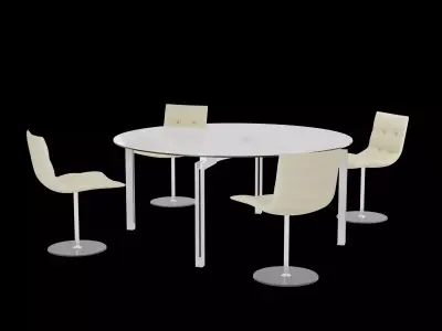 Glass Top dining Table 3D model