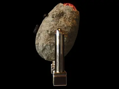 Modern Stone Sculpture 3D model