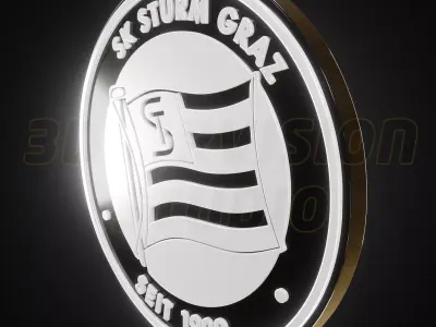 SK Sturm Graz logo - Cinematic - 3D print 3D model