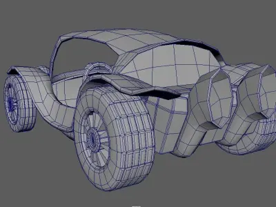 QMBuggy01 car Low-poly 3D model
