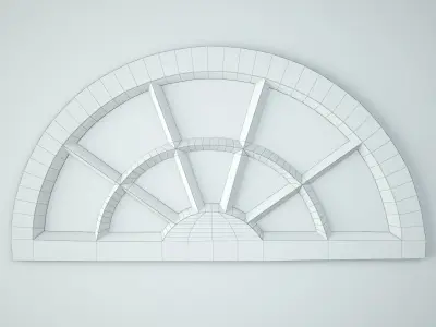 Antique Window Arch Mirror 3D model