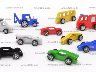 Kids toys Low-poly 3D model