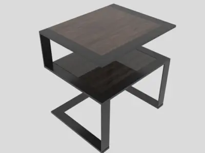 Modern Duo Coffee Table Low-poly 3D model