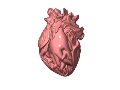 Heart Pendant 05 3D print model