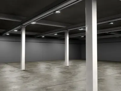 3D Underground Parking interior 3D model