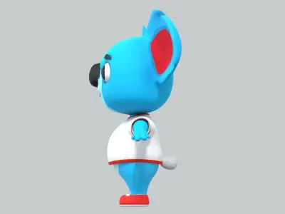 Cartoon Animal Koala Bear 3D model Low-poly 3D model