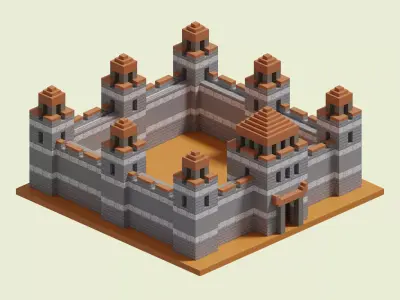 Stronghold Walls 3D model