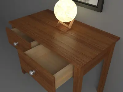 Moonlight moon lamp Free low-poly 3D model