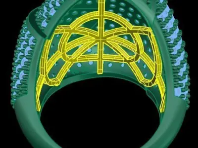 women ring 127 3D print model