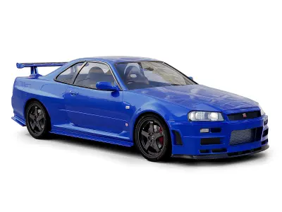 Nissan Gtr R34 Low-poly 3D model