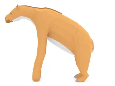 Low Poly Cartoon Chalicotherium Low-poly 3D model