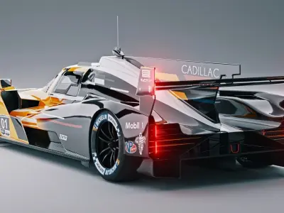 cadillac v series r Low-poly 3D model