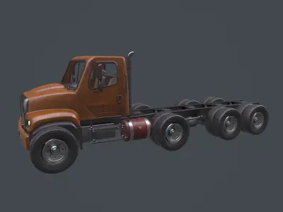 Big truck Low-poly 3D model