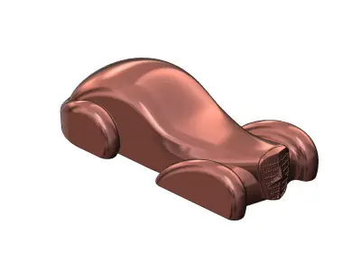 Mercedes grille Bugatti Atlantic Coupe 57sc sculpture 3D print model