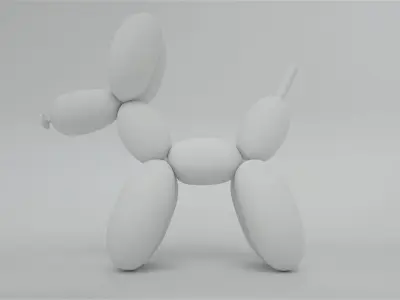 Balloon Dog Low-poly 3D model