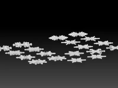 3D Printable Snowflake Ornaments - Christmas Decoration Set 3D print model