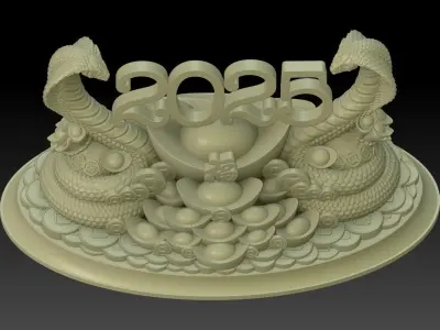 Snake 3D model 3D print model